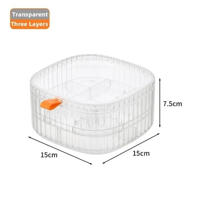 3 Layer Acrylic Transparent Jewelry Storage