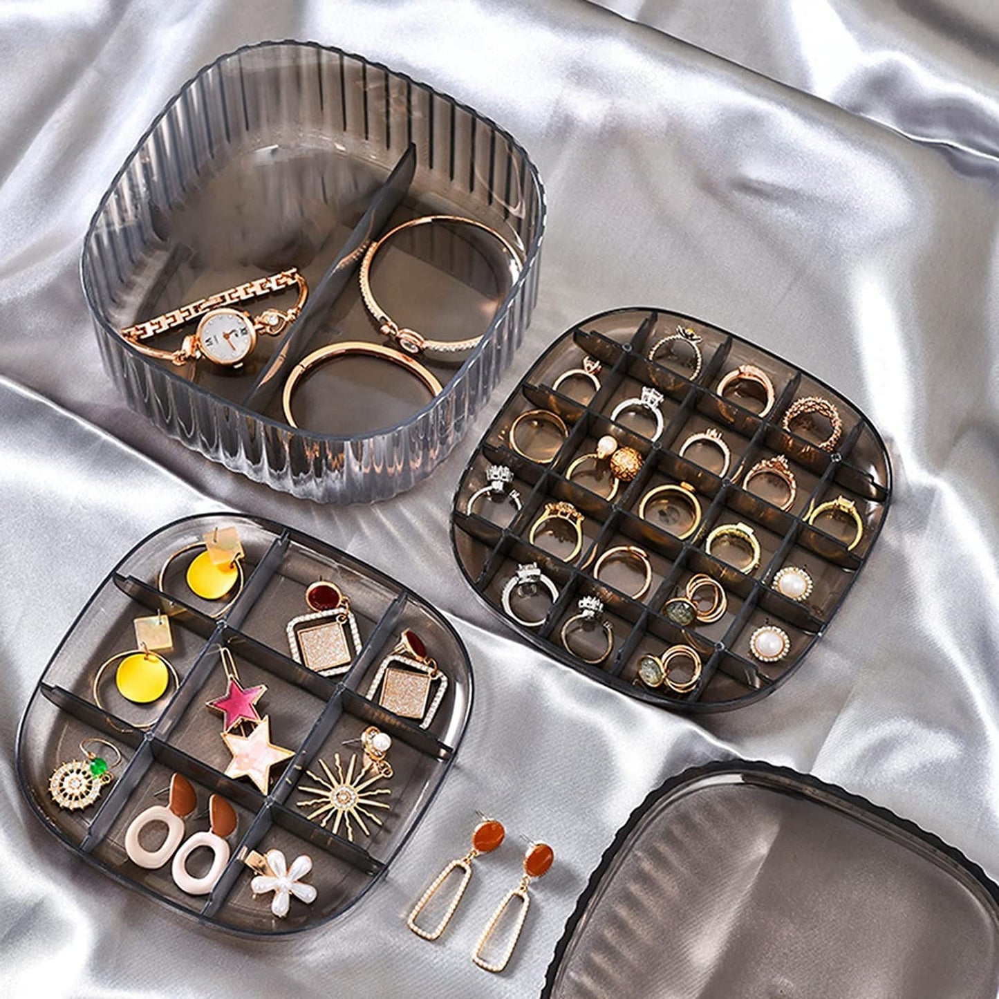 3 Layer Acrylic Transparent Jewelry Storage