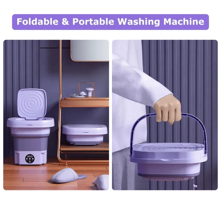 Portable washing machine with dryer