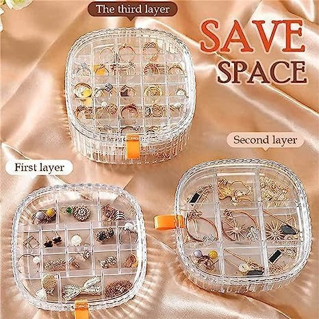 3 Layer Acrylic Transparent Jewelry Storage